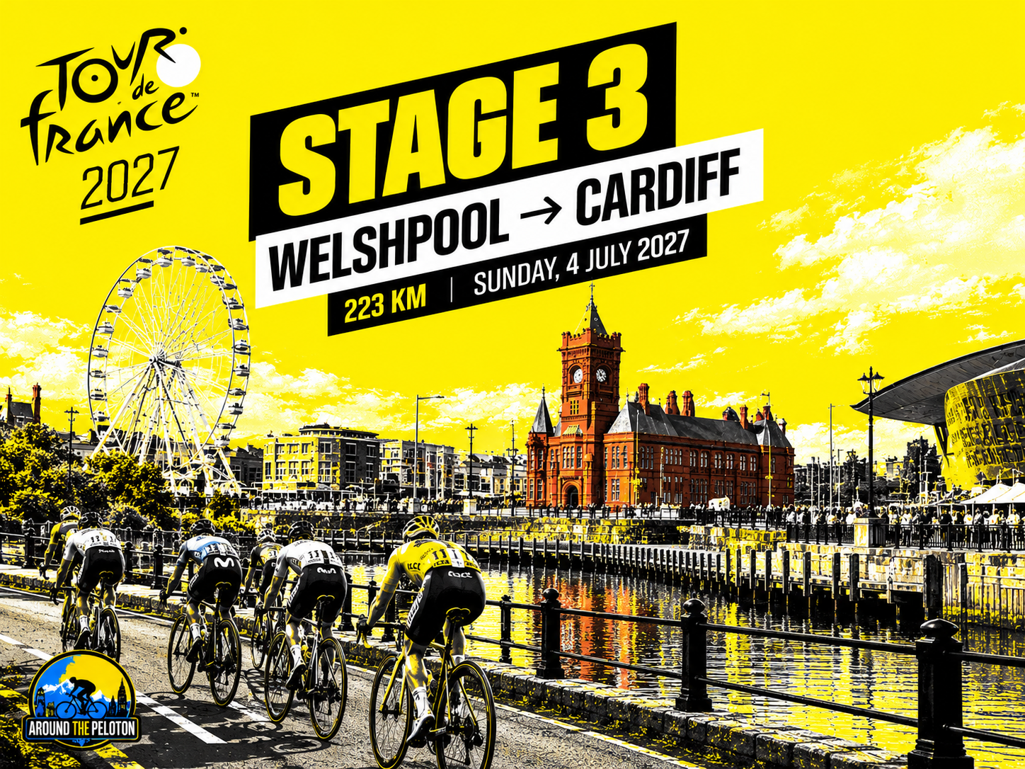 Tour de France 2027 Stage 3: Welshpool to Cardiff — Through the Heart of Wales, from Medieval Kingdoms to the Coal Valleys