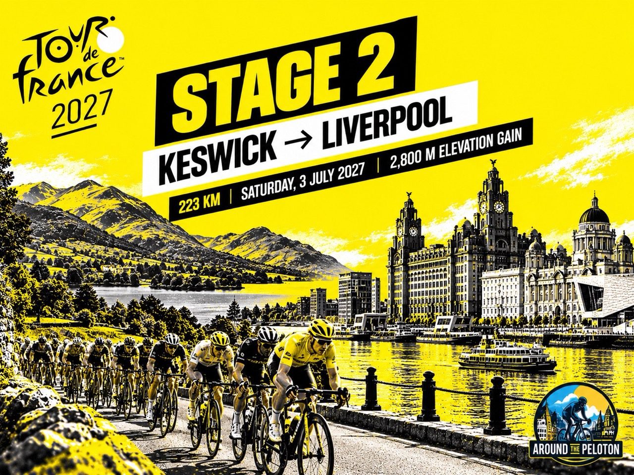 Tour de France 2027 Stage 2: Keswick to Liverpool — Across England’s Lakes, Hills and Industrial Heartland